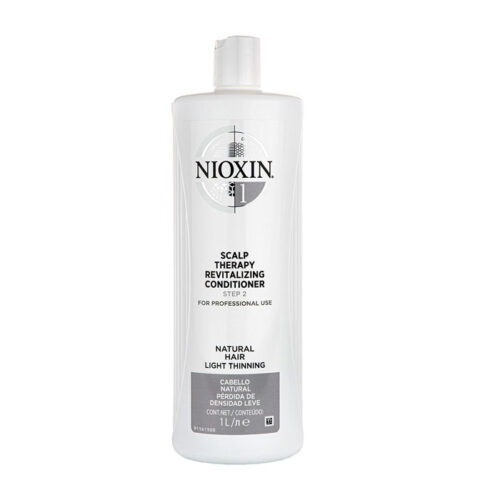 Nioxin 3-part System 1 Scalp Therapy Revitalising Conditioner for Natural Hair with Light Thinning 1000ml - Galaxy Hair & Beauty Roscommon