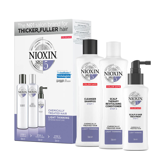 Nioxin Kit 5 for Chemically Treated Hair with Light Thinning - Galaxy Hair & Beauty Roscommon